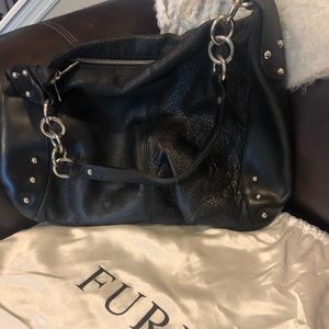 Furla black shoulder bag